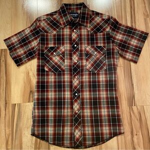 NWOT Wrangler Western short-sleeve Shirt—S